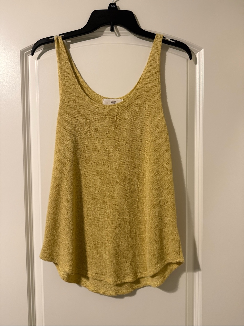 Soft Knit Scoop Tank Top in Light Yellow
